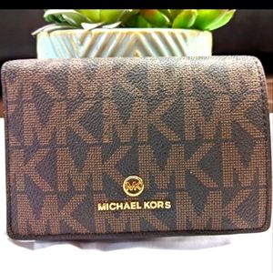 Michael Kors signature logo bifold wallet